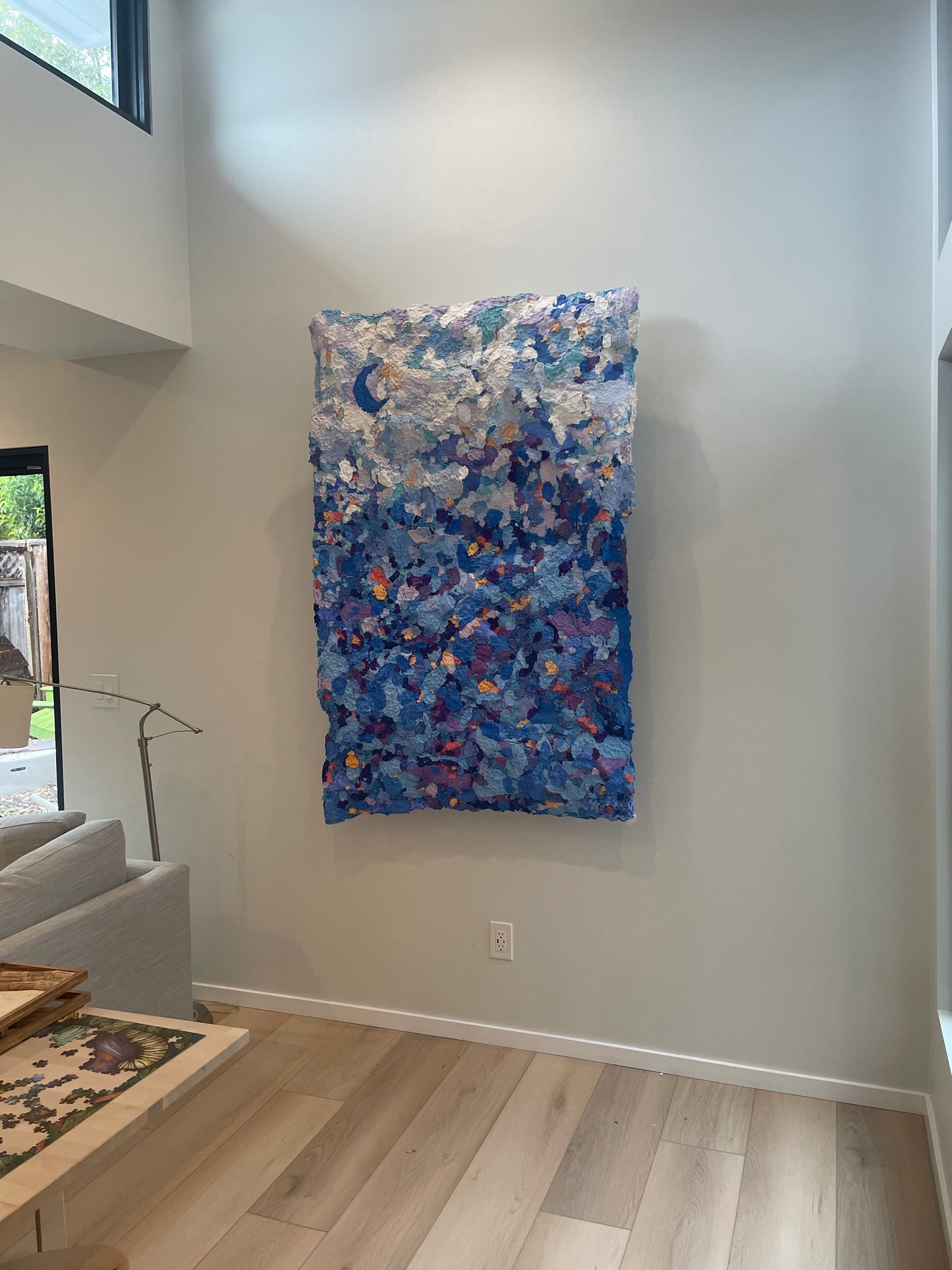 Blue Sky Paper Tapestry